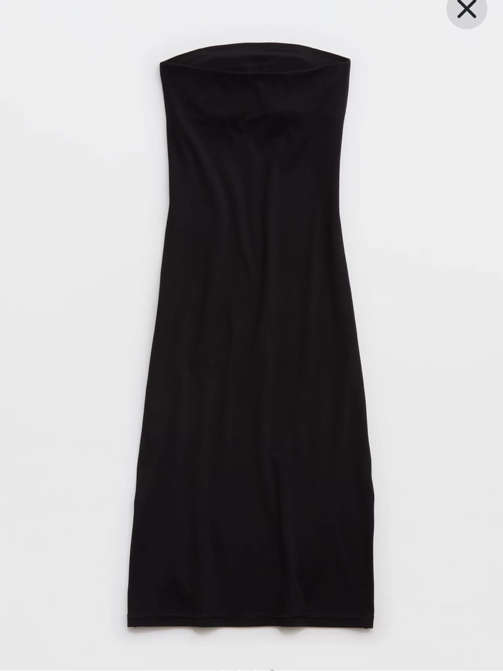 Aerie Strapless Black Midi Dress - Sleek Tube Style - Picture 4 of 4